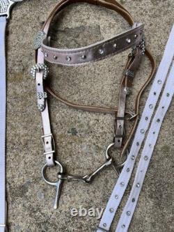 Leather Pony Saddle 12 Suede Seat, Bridle, Breast Collar, 2 Cinches, 2 Blankets