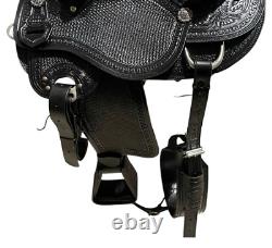 Leather Western Barrel Racing Horse Saddle Premium Quality Size 14-18