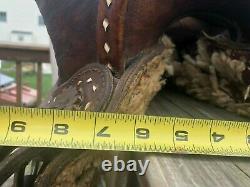 Leather Western Saddle 14 1/2 inch 6 Gullet exc condition Horse Equine