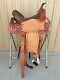 Leather Western Horse Saddle Barrel Racing Premium With Tack Set Free Ship