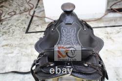Leather western wade saddle tooled carved leather horse tack All Colors All Size