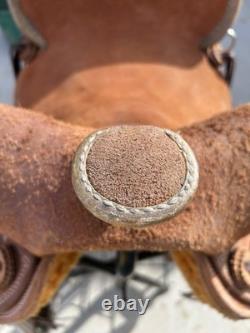 Lightly Used 15.5 Rough out, Bear Trap, Western Saddle, Bowden Mule Tree
