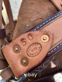 Lightly Used 15.5 Rough out, Bear Trap, Western Saddle, Bowden Mule Tree
