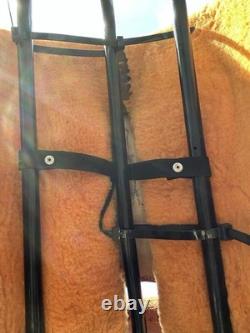 Lightly Used 15.5 Rough out, Bear Trap, Western Saddle, Bowden Mule Tree