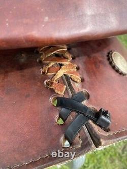 Lightly used 16 Blue Ridge brown leather Western barrel saddle US made