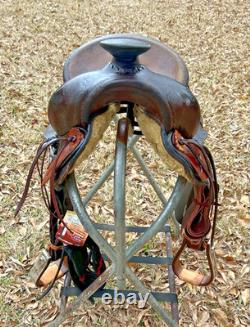 Lightweight Old-Time Western Saddle 14.5 Inch Seat Pleasure Trail Horse Leather