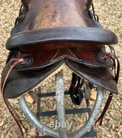 Lightweight Old-Time Western Saddle 14.5 Inch Seat Pleasure Trail Horse Leather