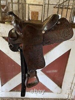 Longhorn Martha Josey All Around Western Saddle 14.5 in Great Condition