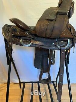 Longhorn Western Trail Saddle 15 Leather Seat Round Skirt