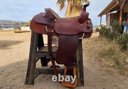 Longhorn western saddle