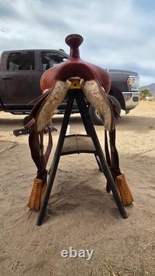 Longhorn western saddle