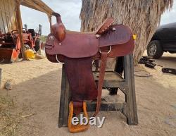Longhorn western saddle