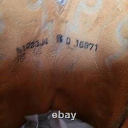 Lucchese 1883 Ostrich Leg Western Cowboy Boots Saddle Tan Men's 9.5 D