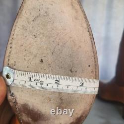 Lucchese 1883 Ostrich Leg Western Cowboy Boots Saddle Tan Men's 9.5 D