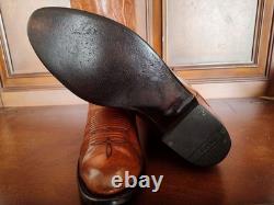 Lucchese N9087 J4 Men's Saddle Tan Brown Leather Western Cowboy Boots, US 9.5 D
