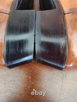Lucchese N9087 J4 Men's Saddle Tan Brown Leather Western Cowboy Boots, US 9.5 D
