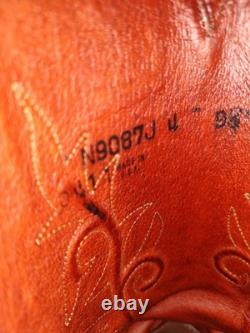 Lucchese N9087 J4 Men's Saddle Tan Brown Leather Western Cowboy Boots, US 9.5 D