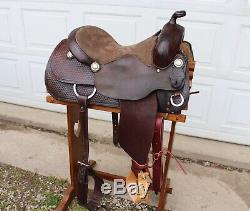 M. L. Leddy Reining Horse Western Saddle 16 Seat FQHB