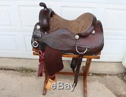 M. L. Leddy Reining Horse Western Saddle 16 Seat FQHB