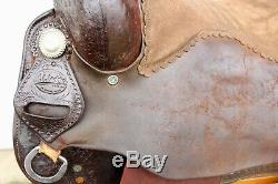 M. L. Leddy Reining Horse Western Saddle 16 Seat FQHB