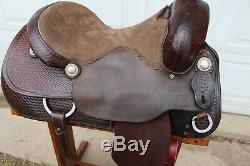 M. L. Leddy Reining Horse Western Saddle 16 Seat FQHB