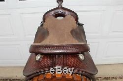 M. L. Leddy Reining Horse Western Saddle 16 Seat FQHB