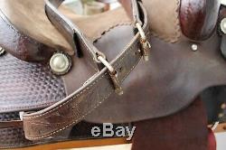 M. L. Leddy Reining Horse Western Saddle 16 Seat FQHB