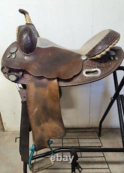 MARTHA JOSEY-Circle Y Western Barrel Saddle-15.5 seat-Vintage-still popular