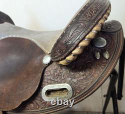 MARTHA JOSEY-Circle Y Western Barrel Saddle-15.5 seat-Vintage-still popular