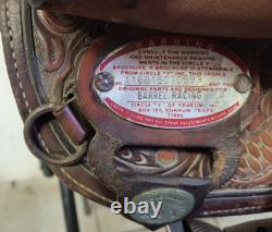 MARTHA JOSEY-Circle Y Western Barrel Saddle-15.5 seat-Vintage-still popular