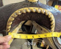 MARTHA JOSEY-Circle Y Western Barrel Saddle-15.5 seat-Vintage-still popular