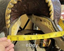 MARTHA JOSEY-Circle Y Western Barrel Saddle-15.5 seat-Vintage-still popular