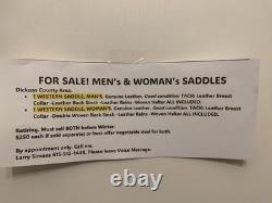 MEN's WESTERN SADDLE USED. Genuine Leather. Horse Saddle