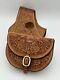 Ml Leddy Tooled Leather Saddle Bags Horse Riding Western Equestrian Fort Worth