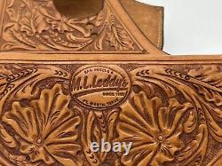 ML Leddy Tooled Leather Saddle Bags Horse Riding Western Equestrian Fort Worth