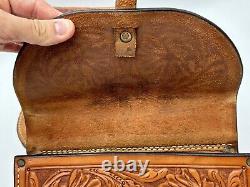 ML Leddy Tooled Leather Saddle Bags Horse Riding Western Equestrian Fort Worth