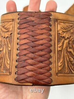 ML Leddy Tooled Leather Saddle Bags Horse Riding Western Equestrian Fort Worth