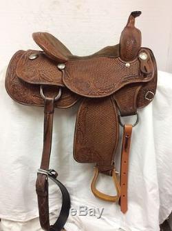 Mary's Tack Custom Western Reining Saddle 15.5 Used Full Quarter Horse Bar