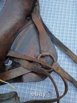 McClellian Saddle Equestrain Tack Antique U. S. Calvary Seat Leather Brown