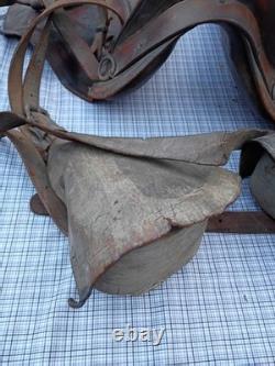 McClellian Saddle Equestrain Tack Antique U. S. Calvary Seat Leather Brown