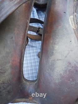 McClellian Saddle Equestrain Tack Antique U. S. Calvary Seat Leather Brown