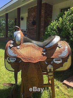 McLellands Custom Tack 16 Sterling Show Saddle With Diablo Sterling Stirrups