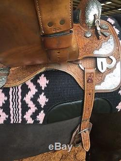 McLellands Custom Tack 16 Sterling Show Saddle With Diablo Sterling Stirrups