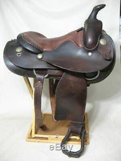 Merin Western 15 1/2 Saddle Full Leather Made In Miami USA Great Condition