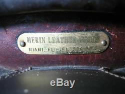 Merin Western 15 1/2 Saddle Full Leather Made In Miami USA Great Condition