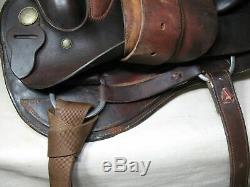 Merin Western 15 1/2 Saddle Full Leather Made In Miami USA Great Condition