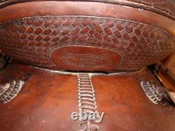 Miles City Antique Western Saddle High Back, Loop Back, by Charles Coggshall