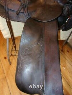 Miles City Antique Western Saddle High Back, Loop Back, by Charles Coggshall