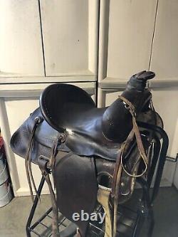 Miles City Saddlery Al Furstnow 14 in. Vintage / Antique Western Saddle