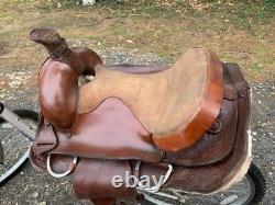 Model 3900 Brown Leather Horse Saddle Western Equestrian With Stirrups 15